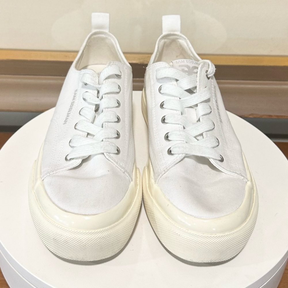 🌸SAM EDELMAN🌸 Sonia Platform Sneakers White Size: 7.5 - Picture 6 of 14